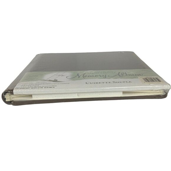 Westrim Crafts Memory Album 12x12 Brown Leatherette Strap Hinge Scrapbook - Picture 3 of 7